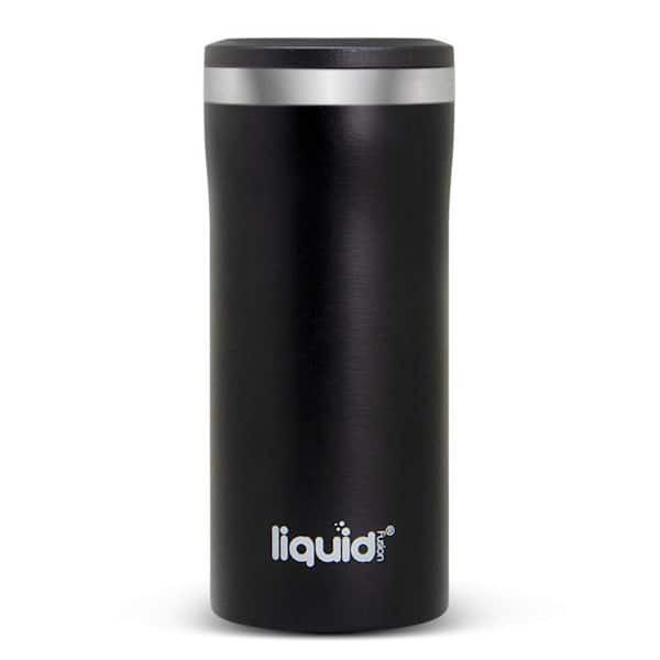 GRAND FUSION HOUSEWARES INC 12 oz. Black Stainless Steel Soda Beer Slim Can Insulator Double Wall Vacuum Sealed