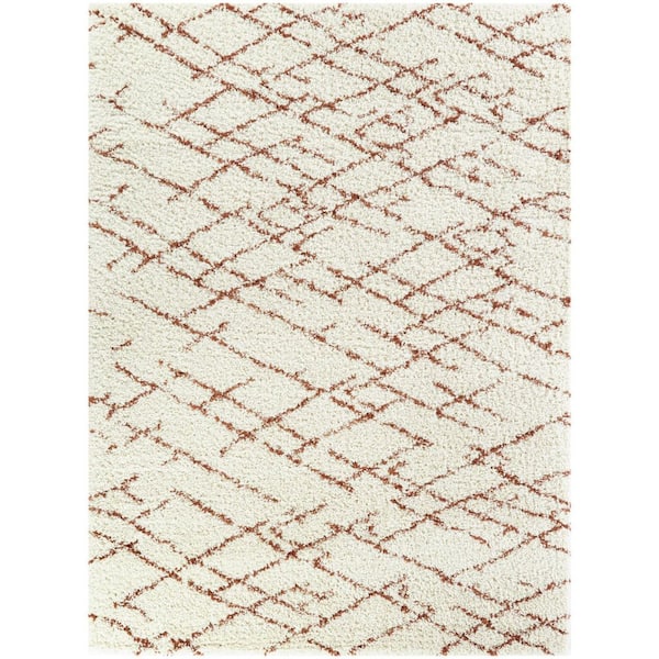Bramante Burnt Orange 5 ft. 3 in. x 7 ft. Abstract Area Rug