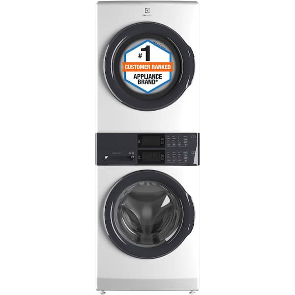 Electrolux 4.4 cu. ft. Stacked Washer and 8.0 cu. ft. Electric Dryer Laundry Tower in White with LuxCare Wash, Energy Star