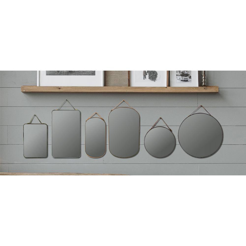 Eclectic Velvet-Edged Frameless Mirror Set in Multicolor (6-Piece)