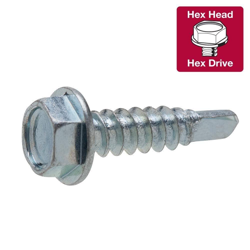 Everbilt 6 x 1/2 in. External Hex Flange HexHead Sheet Metal Screws