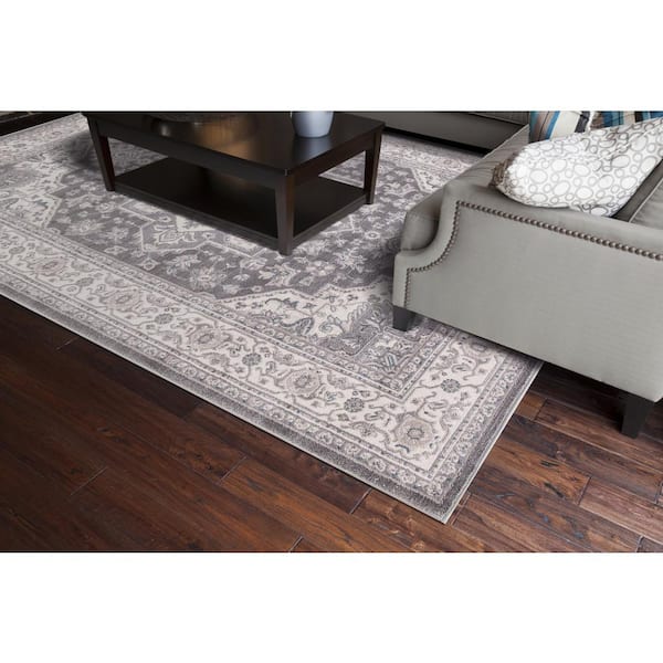 Lara Heriz Gray 8 ft. x 11 ft. Area Rug