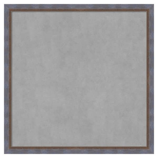 Amanti Art 2-Tone Blue Copper 26 in. x 26 in. Framed Magnetic Board