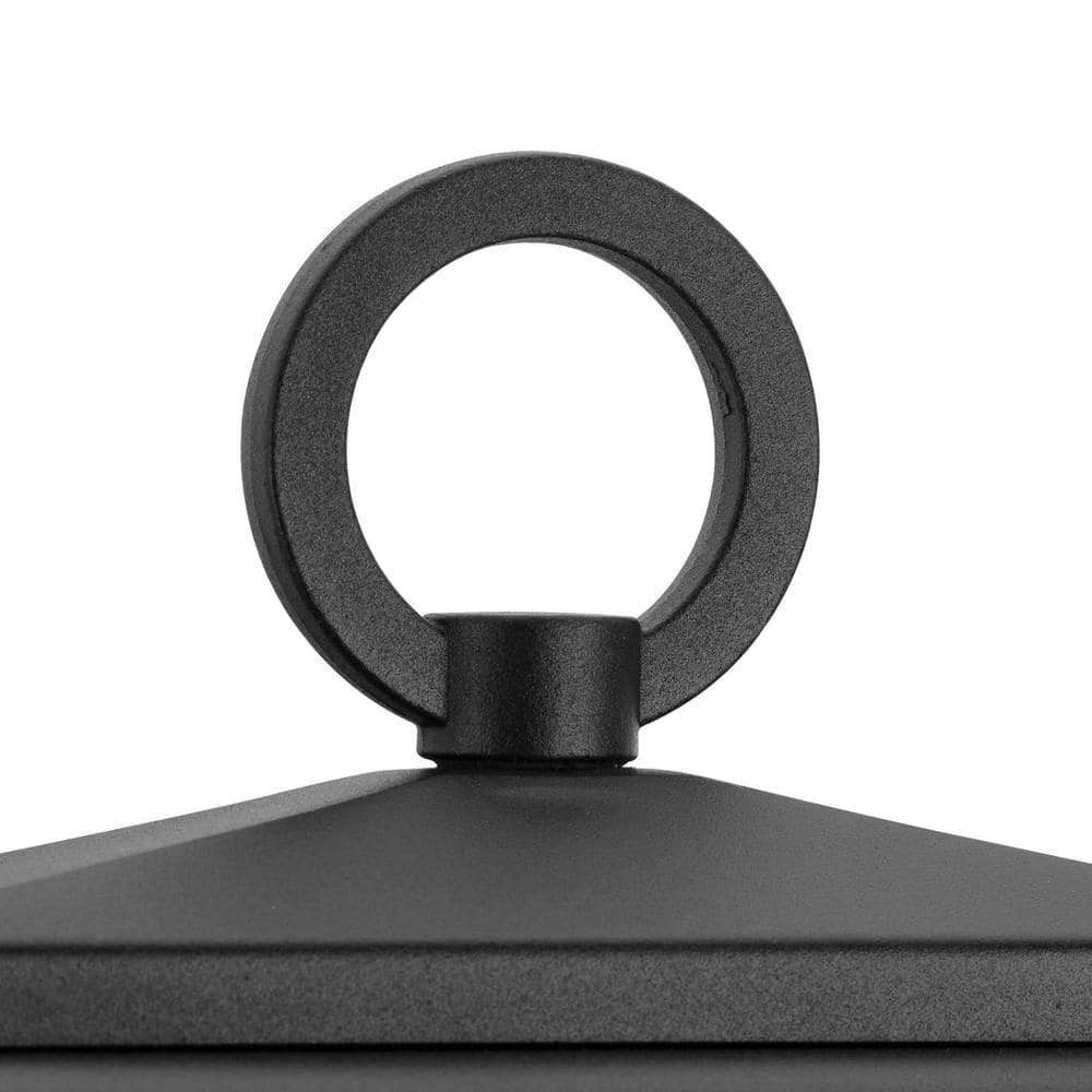Wakeford Black Steel Outdoor Wall Lantern with Water Glass Shade
