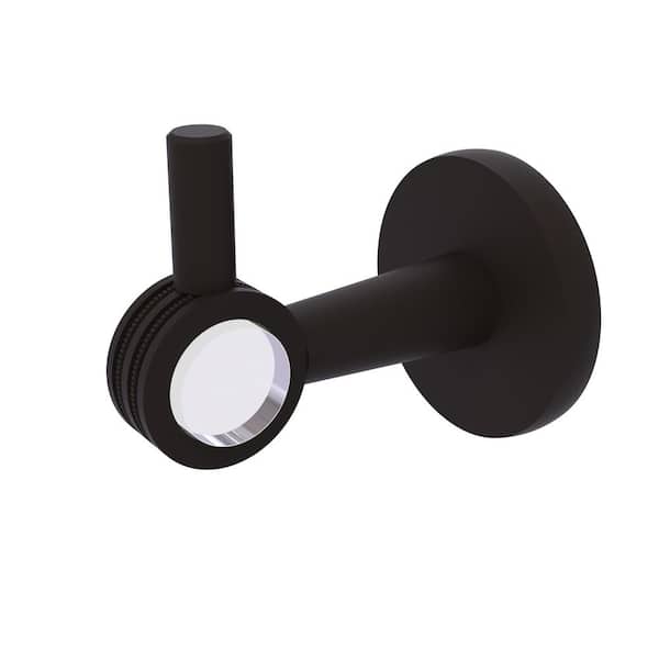 Allied Brass Clearview Collection J-Hook Robe/Towel Hook with Dotted Accents in Oil Rubbed Bronze