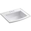 KOHLER Archer 22-5/8 in. Drop-In Vitreous China Bathroom Sink with ...