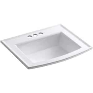 Archer 22-5/8 in. Drop-In Vitreous China Bathroom Sink with Overflow Drain in White