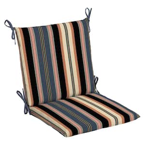 20 in. x 17 in. One Piece Mid Back Outdoor Chair Cushion in Bradley Stripe (2-Pack)