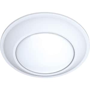 Contractor Select JSBT 6.46 in. Matte White Integrated LED Flush Mount Fixture