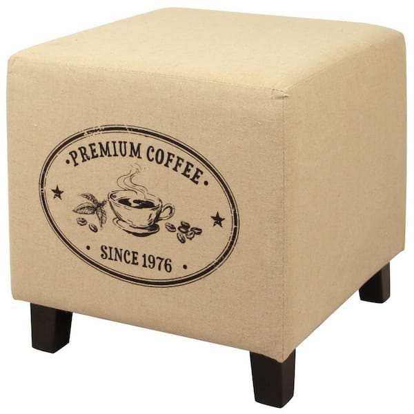 Unbranded Vintage Recycle Beige A Coffee Design Ottoman