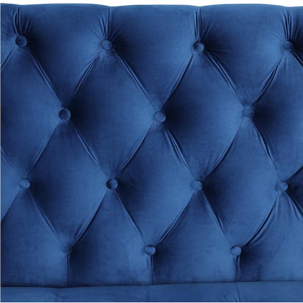 Gothic Inspired Royal Blue Velvet Single Sofa - Bed Bath & Beyond - 14426740