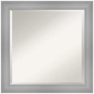 Medium Square Flair Polished Nickel Beveled Glass Modern Mirror (24 in. H x 24 in. W)