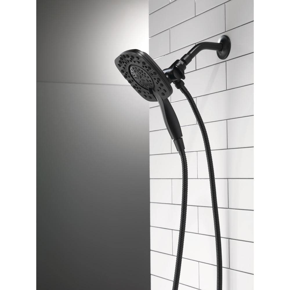 Matte Black Dual Shower Head with Handheld Spray