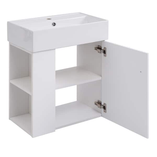 Polibi 21.6 in. W Single Sink Freestanding Bath Vanity in White