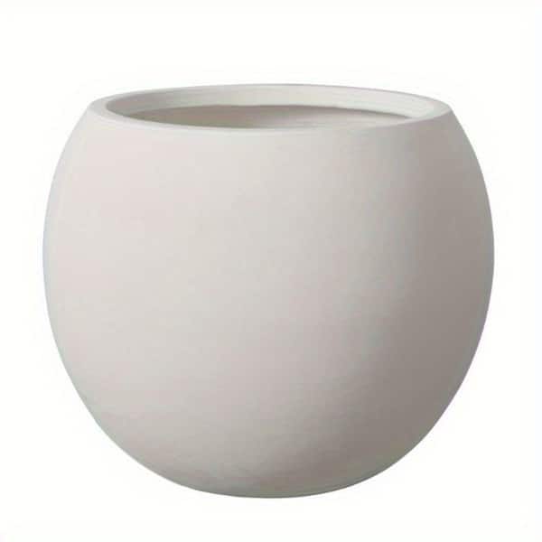 White Composite Modern Style Planter with Drainage Hole and Outdoor Compatibility (17.7 in. L x 7.21 in. W x 13.7 in. H)