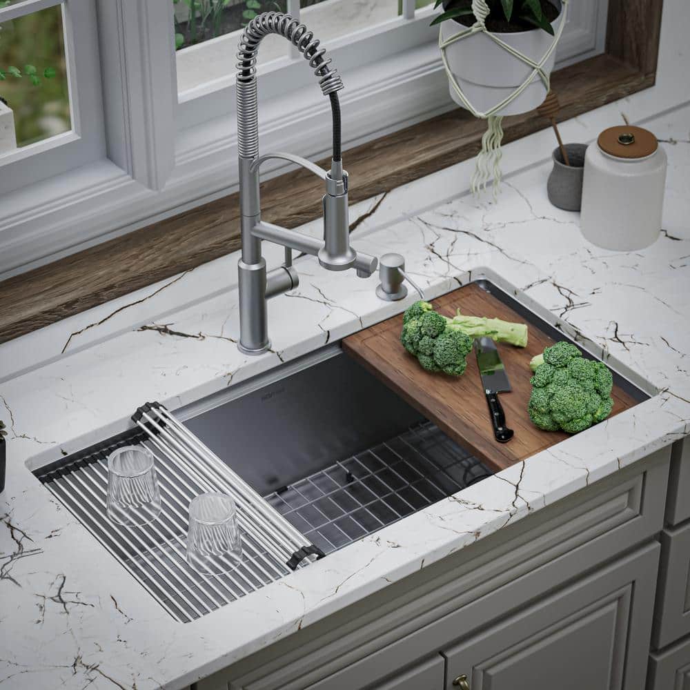 Elite 36" Stainless Steel Undermount Workstation Kitchen Sink