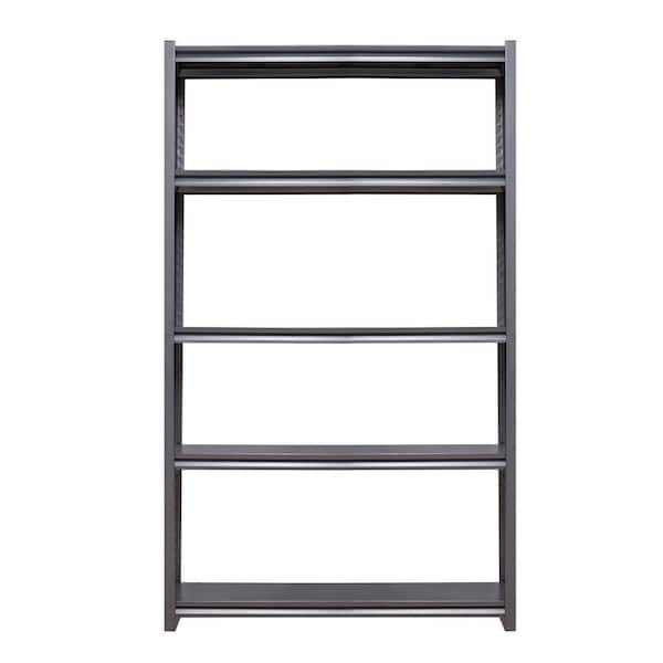 Cesicia Open Design 47 in.W x 24 in.D x 72 in.H 5-Shelf Black Metal Pantry Organizer