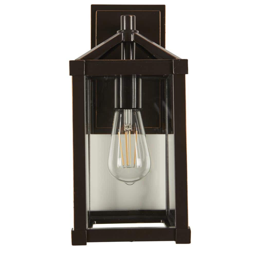 Fossano 1-Light Bronze Hardwired Outdoor Wall Lantern Sconce price history on PriceWatchPro