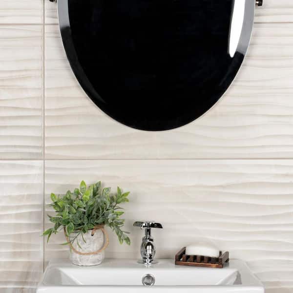 Deco Dubai Pearl 12-1/2 in. x 12 in. Porcelain Wall Take Home Tile Sample