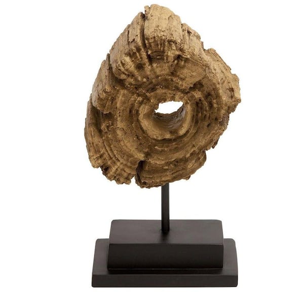 Unbranded 12 in. Natural Tree Slice Decorative Sculpture