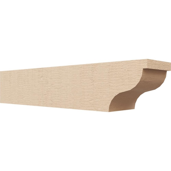 Ekena Millwork 4-in. x 4-in. x 20-in. Garner Woodgrain, Primed Tan Timberthane Polyurethane Rafter Tail Brace