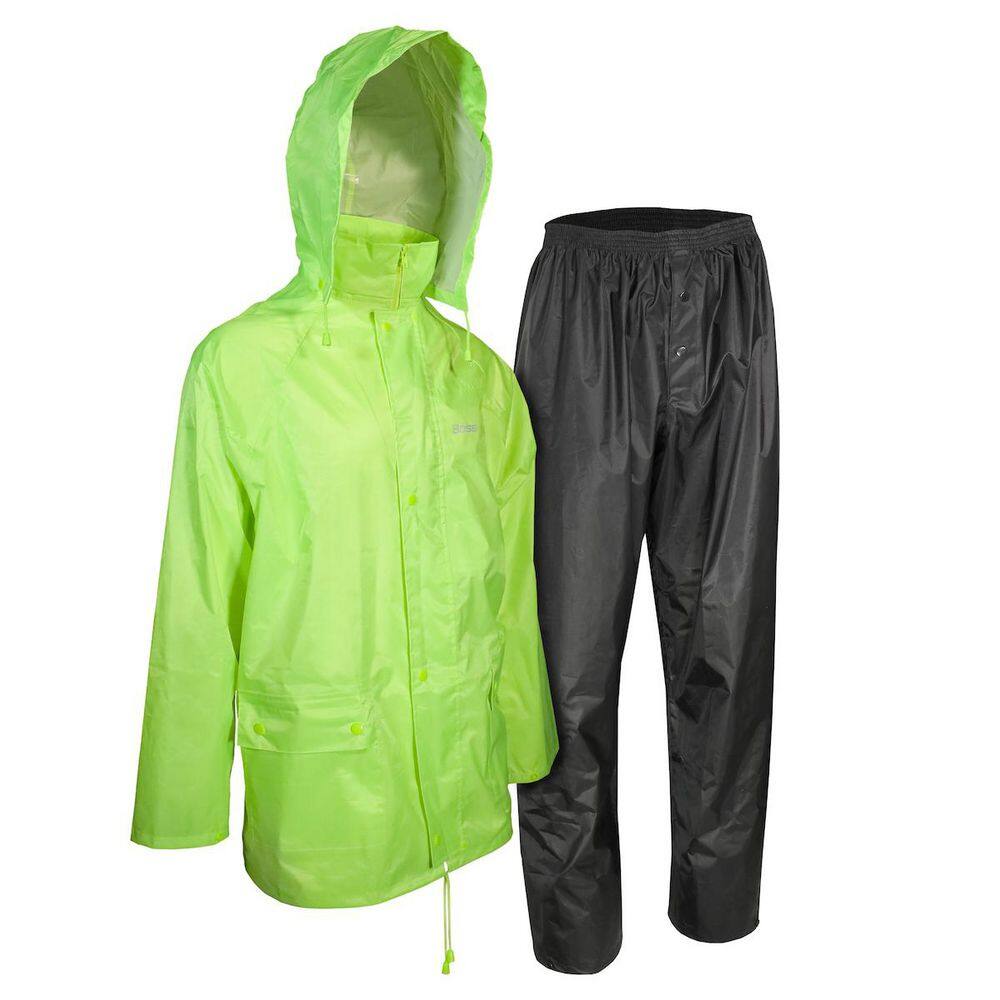 Medium PVC High Visibility Green 2-Piece Rain Suit price history on PriceWatchPro
