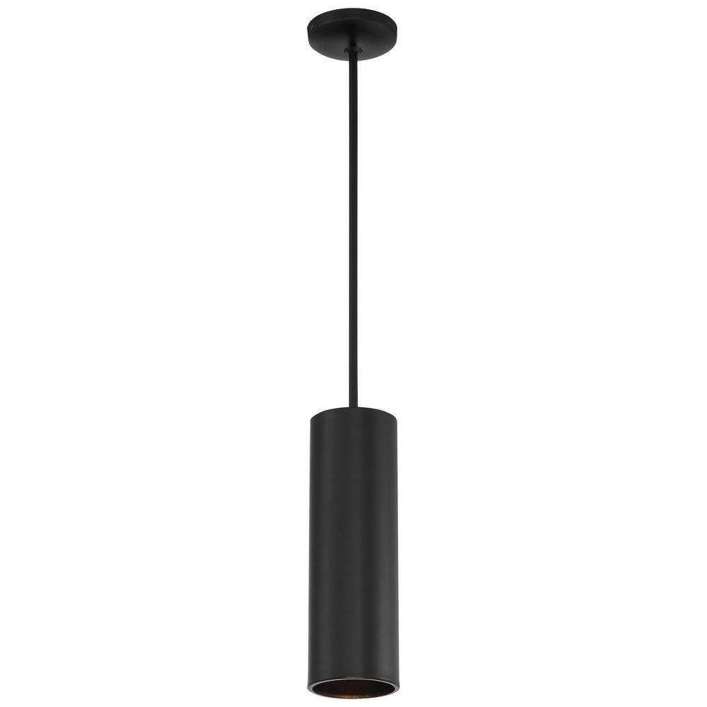Pilson Matte Black Contemporary LED Pendant Light 14.5"