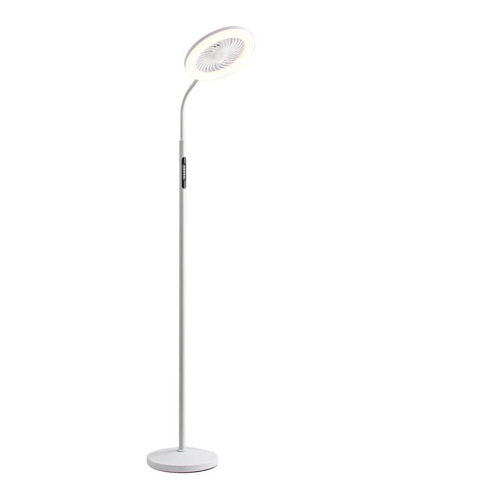 INNOBULE 68.5 in. Dimmable Arc Black LED RGB Task Floor Lamp with ...