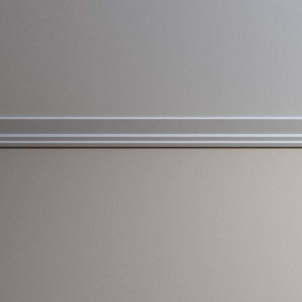 Ekena Millwork Kirizma 6.5 in. D x 6.5 in. W x 96 in. L Polyurethane Crown Moulding