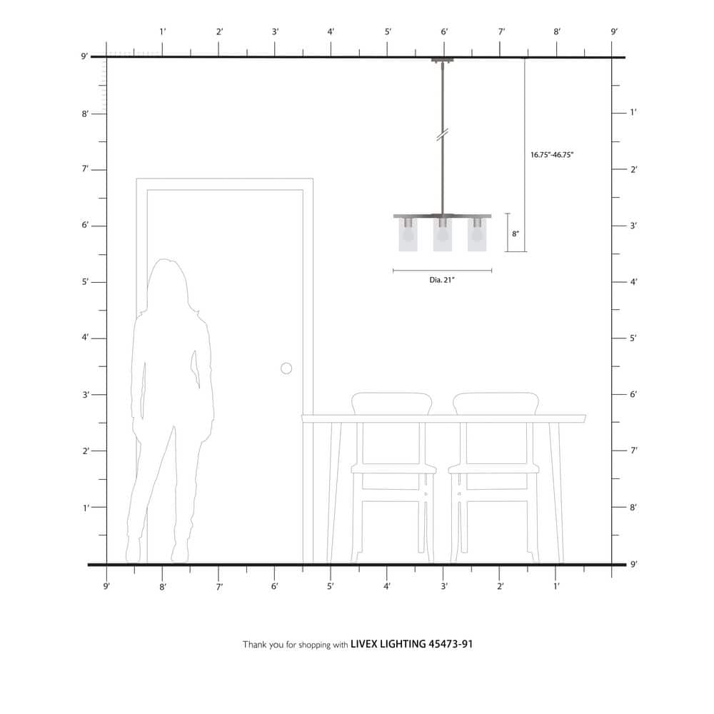 Zurich Elegance 3-Light Brushed Nickel Chandelier with Clear Glass
