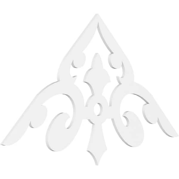 Ekena Millwork 1 in. x 72 in. x 36 in. (12/12) Pitch Whitman Gable Pediment Architectural Grade PVC Moulding