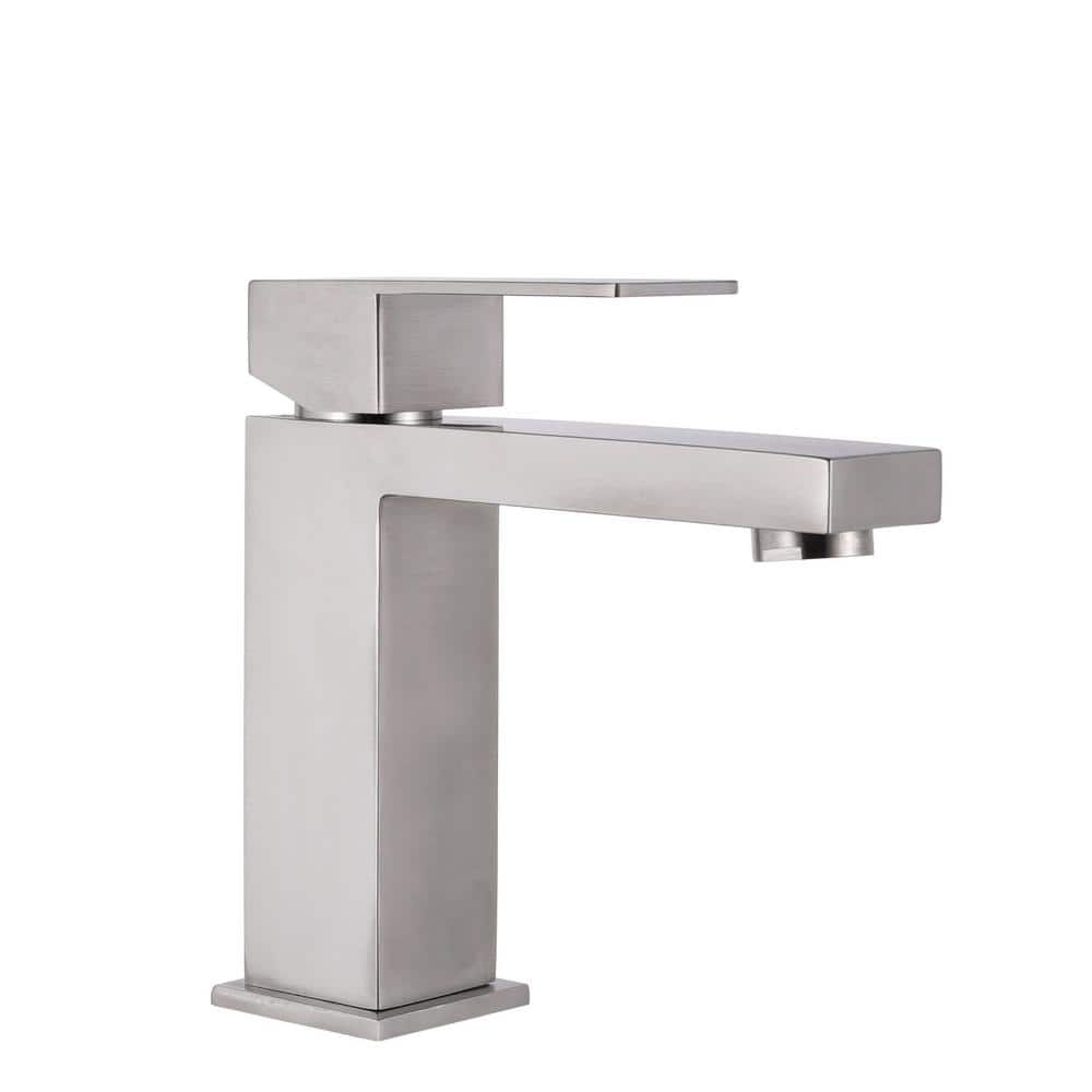 Single Hole Single-Handle Bathroom Faucet in Brushed Nickel