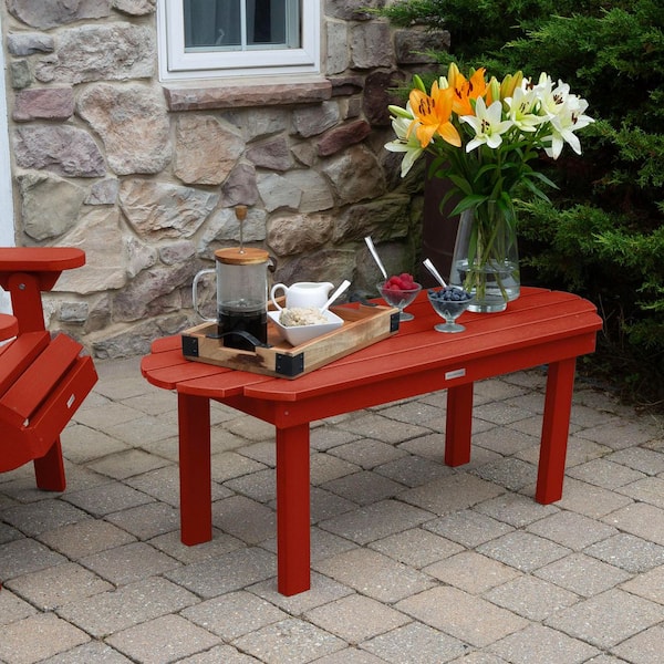 Classic Westport Rustic Red Recycled Plastic Outdoor Coffee Table
