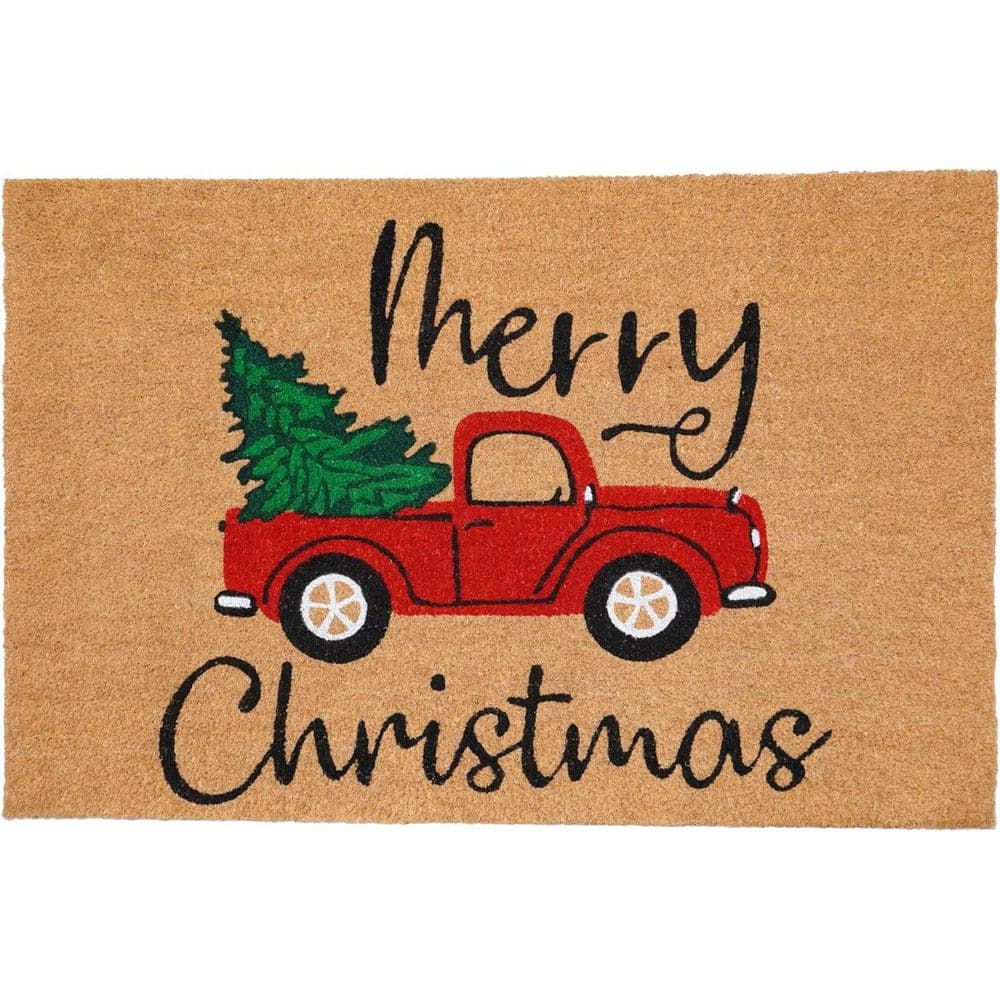 Multi-Colored 29 in. x 17 in. Coir Outdoor Door Mat price history on PriceWatchPro