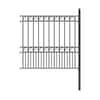 ALEKO Paris Style 5 ft. x 5.5 ft. Black Iron DIY Fence Panel ...