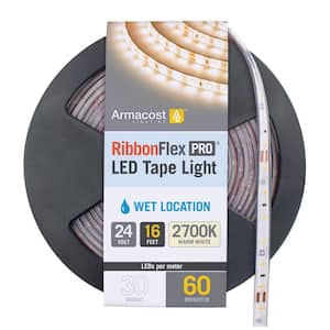 RibbonFlex Pro Warm White (2700K), 60 LEDs/M, 5M, 24-Volt Outdoor Tape Light