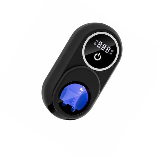 2 Slots Wall Mounted UV Toothbrush Sanitizer Holder with Fan Heat Drying LED Smart Screen Bathroom Toothbrush Cleaner