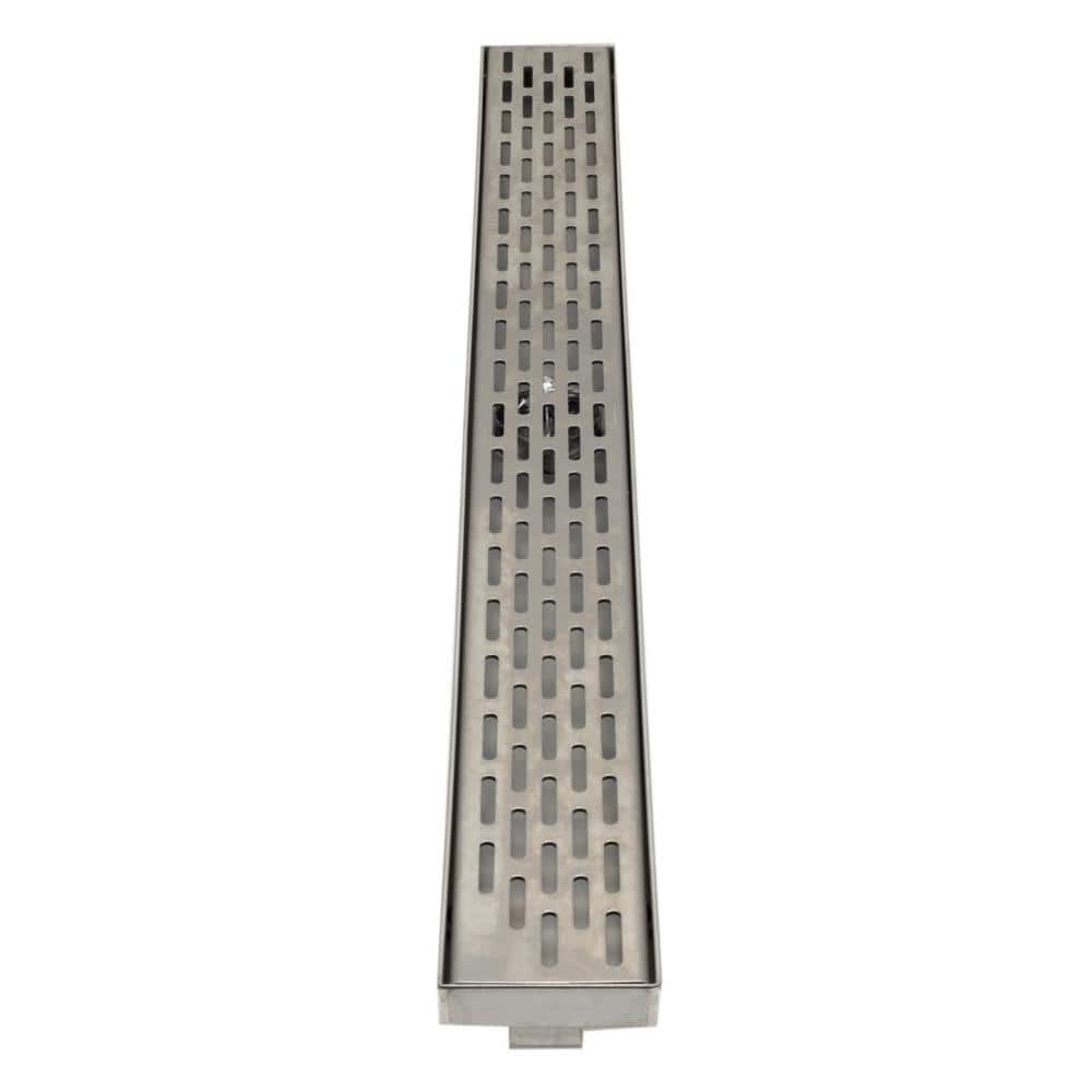 32" Stainless Steel Linear Shower Drain with Groove Holes