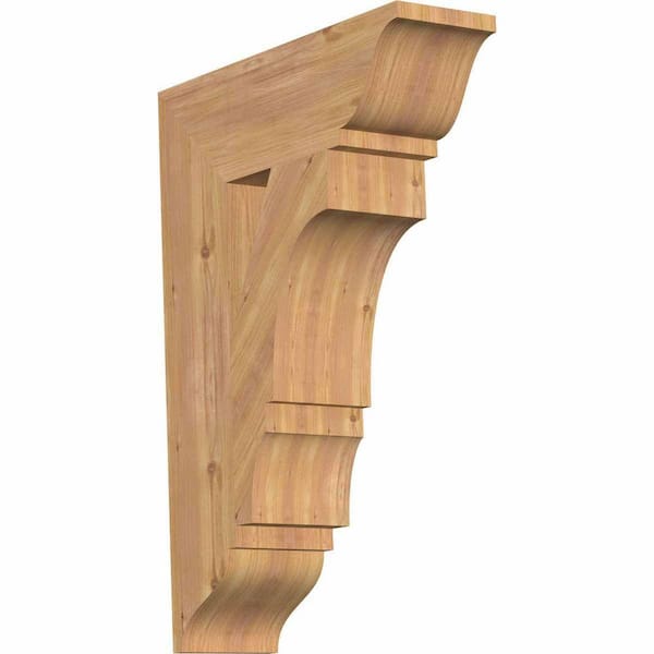 Ekena Millwork 5.5 in. x 28 in. x 20 in. Western Red Cedar Balboa Traditional Smooth Bracket