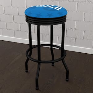 Philadelphia 76ers Fade 29 in. Blue Backless Metal Bar Stool with Vinyl Seat