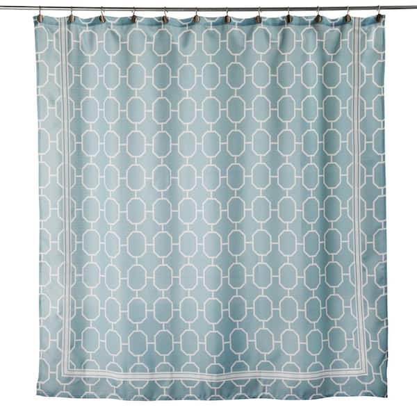 Lithgow 72 In Aqua Shower Curtain, Aqua Shower Curtain