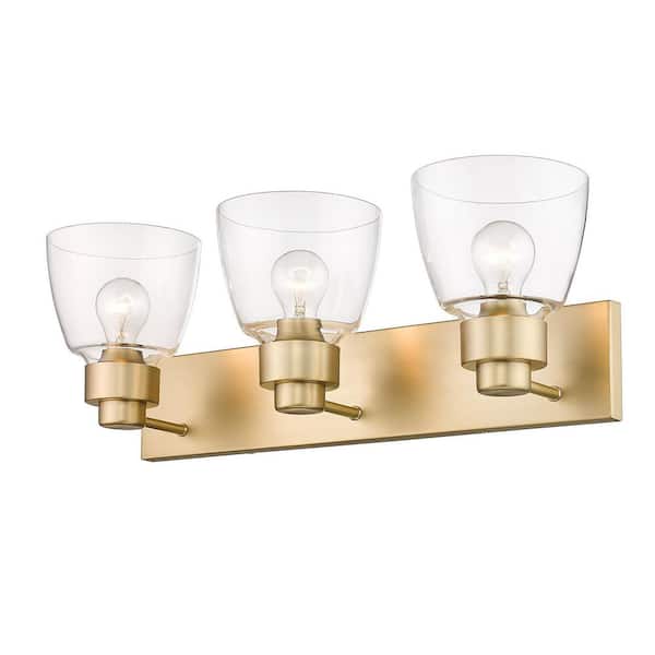 Matching Brass Lighting and Plumbing - Brizo & Visual Comfort  Brizo luxe  gold bathroom, Brass lighting, Champagne bronze bathroom