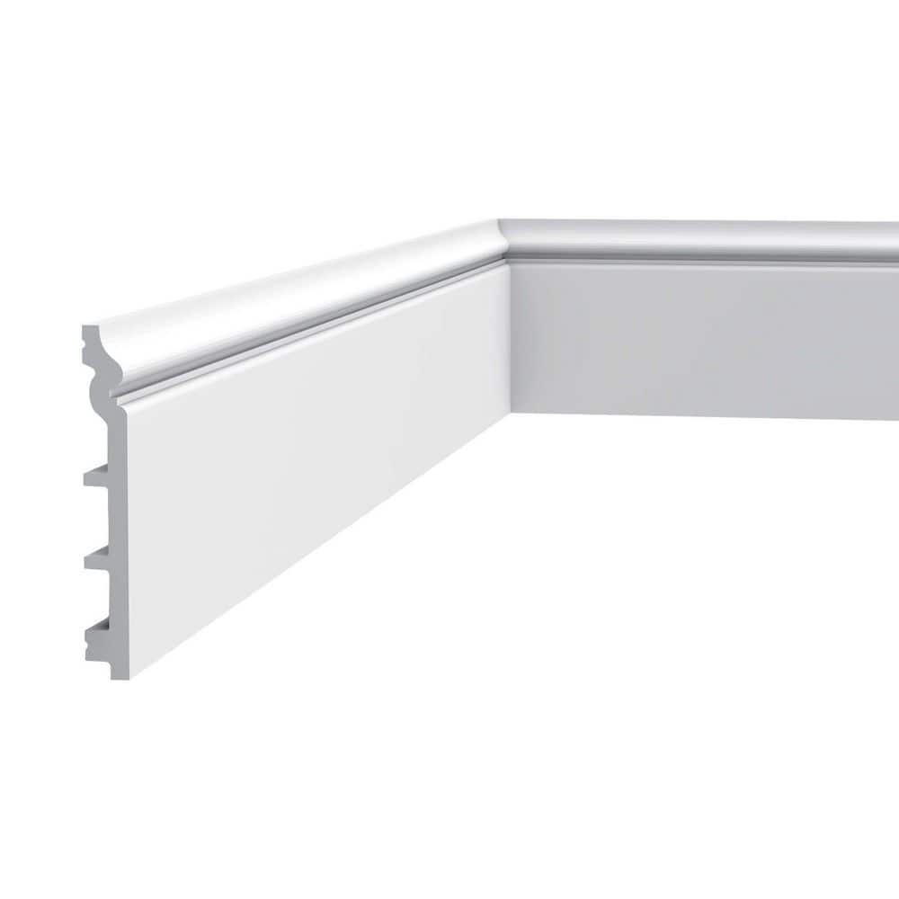 Primed White High Impact Polystyrene Baseboard Moulding Set