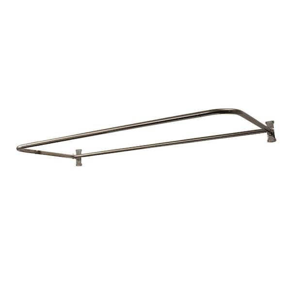 Barclay Products 54 in. x 26 in. D Shower Rod in Polished Nickel