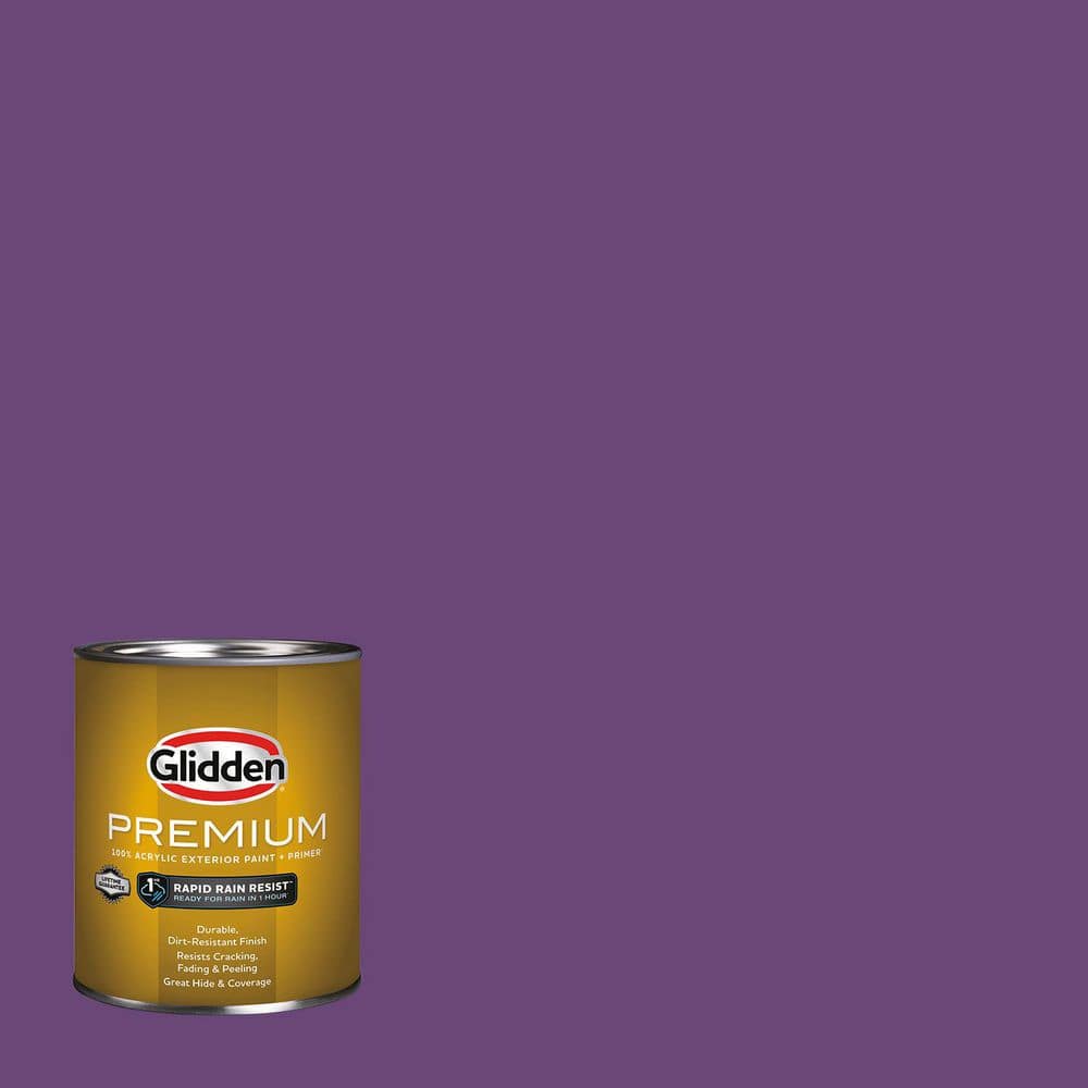 Glidden Premium 1 qt. PPG1176-7 Perfectly Purple Satin Exterior