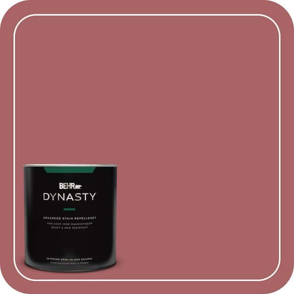 BEHR DYNASTY 1 qt. #PPU1-06 Rose Marquee Semi-Gloss Enamel Interior Stain-Blocking Paint and Primer