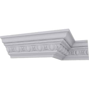 SAMPLE - 3-7/8 in. x 12 in. x 3-3/4 in. Polyurethane Jackson Egg and Dart Crown Moulding