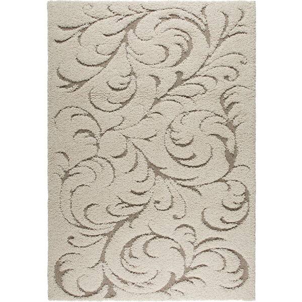 Home Dynamix Canyon Ivory Vines 5 ft. x 7 ft. Indoor Area Rug