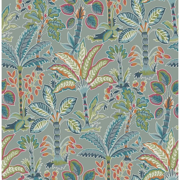 NuWallpaper Grey Kapok Peel and Stick Wallpaper Sample