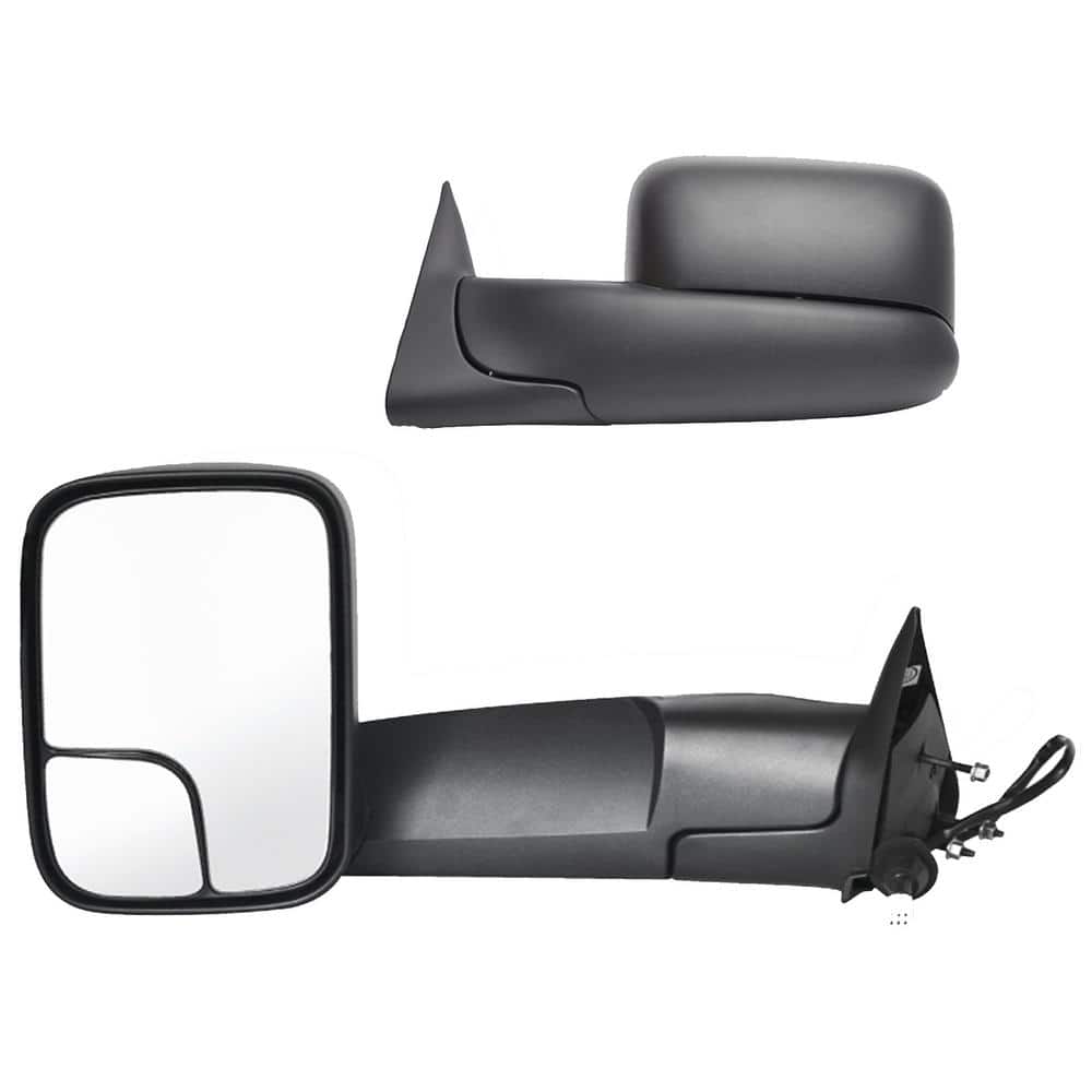 Make Auto Parts Manufacturing Right/Passenger Side Towing Rear View Mirror Power Operated Black Manual Folding Heated for Dodge Ram 1500 1998-2002 & Dodge Ram 2500 3500 1999-2001 CH1321307